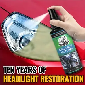 Headlight Restoration Kit - Complete Headlight Care Solution, Removes Oxidation and Discoloration, Restores Headlight Clarity, Enhances Gloss and Brightness, Long-Term Coating Protection Spray - 4.06oz