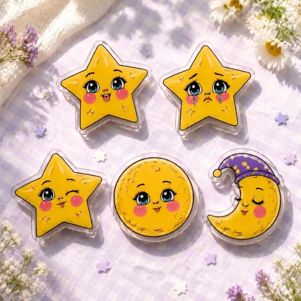 Kawaii Cute Star Magnetic Phone Grip, Funny Summer Pastel Ocean Pop Socket, Aesthetic Cottagecore Phone Stand Holder, Fun Gift for Star