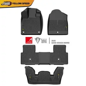 3 Row Floor Liners Mats Set Fit for 2023-2024 Honda Pilot TPE All Weather 4pc Car Mats Car Accessories Car Accessories Women