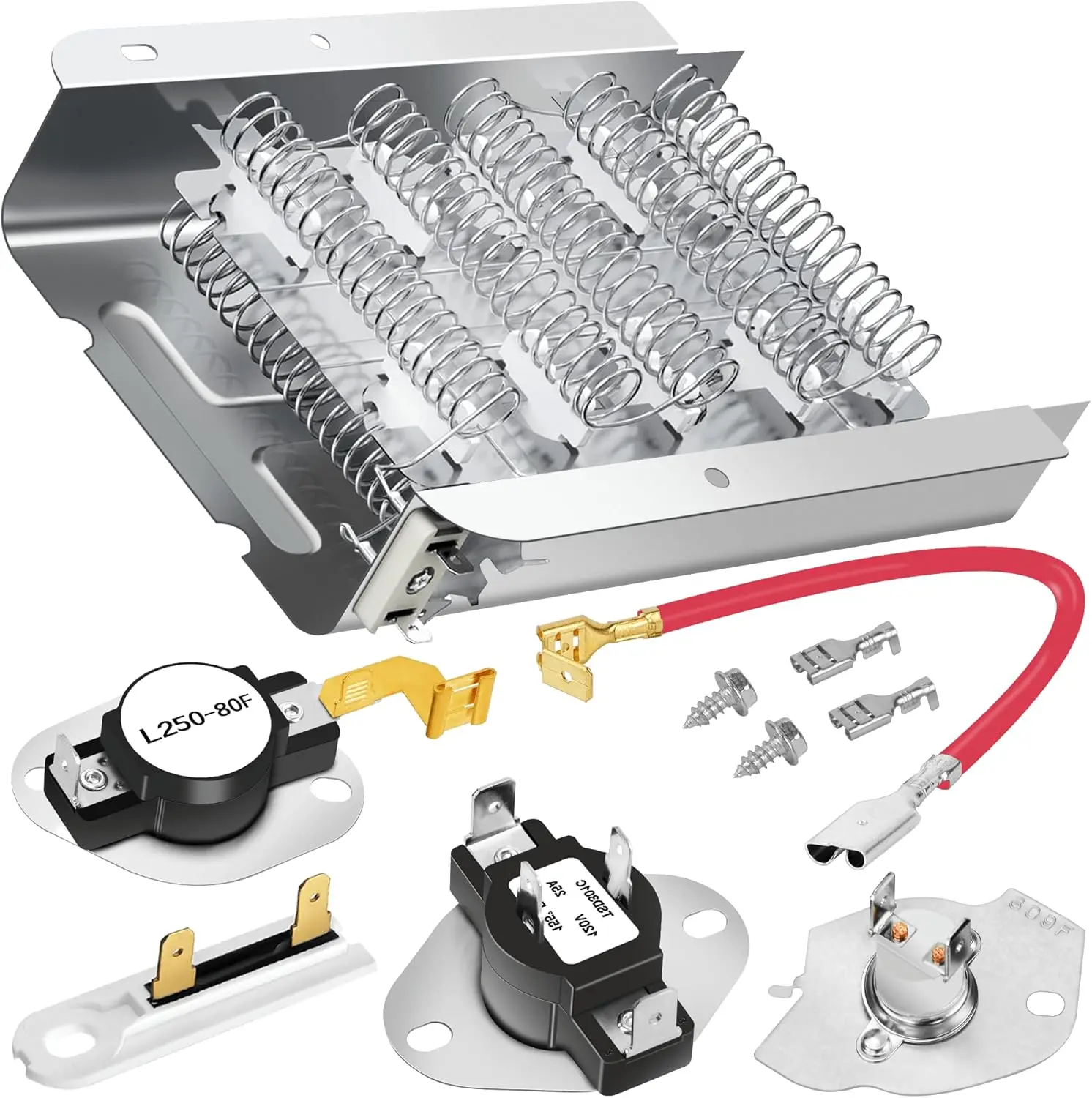 Durable Replacement Heating Elements for Amana Dryers (Model 279838) - Compatible with NED4655EW1, NED4600YQ1, NED4655EW0, NED4700YQ1, NED4705EW0, NED4800VQ1, NED5200TQ0, NED5240TQ0, Replacement Parts,back to school,back to school haul