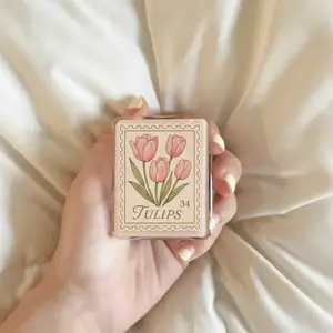 Vintage Tulip MagSafe Phone Grip – Floral Stamp Magnetic Pop Socket & Kickstand – Aesthetic Gift