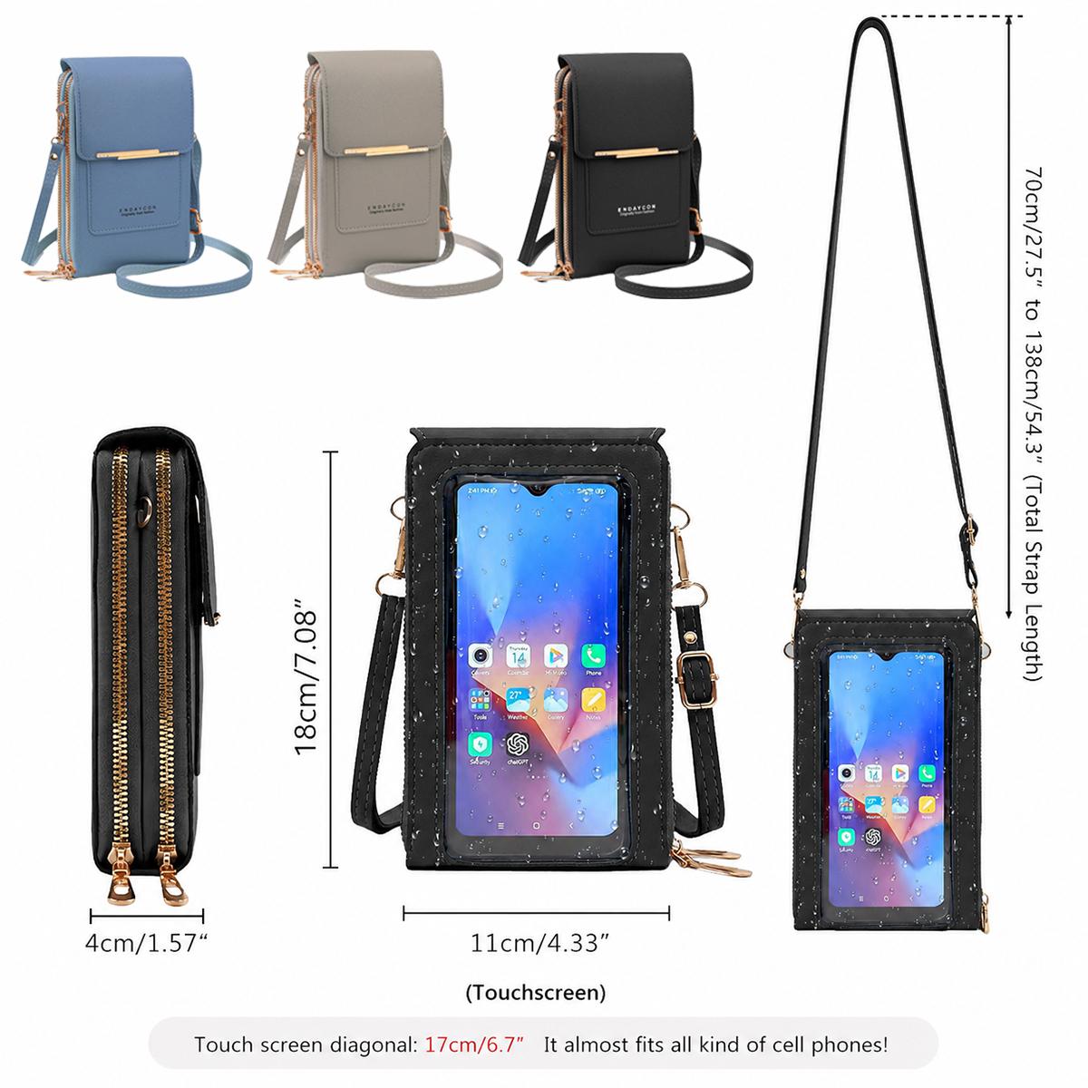 Women's Touch Screen Mobile Phone  Bag 2026 New Fashion Key Change Bag,You can reply to the message without taking out your phone,Stylish and versatile, a perfect birthday gift