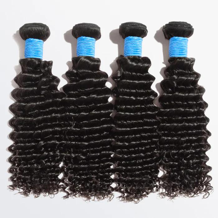[LIVE-ONLY] Ashine Deep Curly 12-30 inches Salon Quality Brazilian Virgin Bundles 100% Human Hair Summer Wigs Natural Color with Frontal Closure