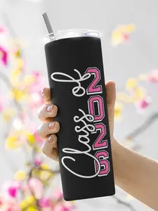 Class of 2026 Graduation Tumbler | 20oz Skinny Graduation Cup | Senior 2026 Gift | Graduation Drink Tumbler