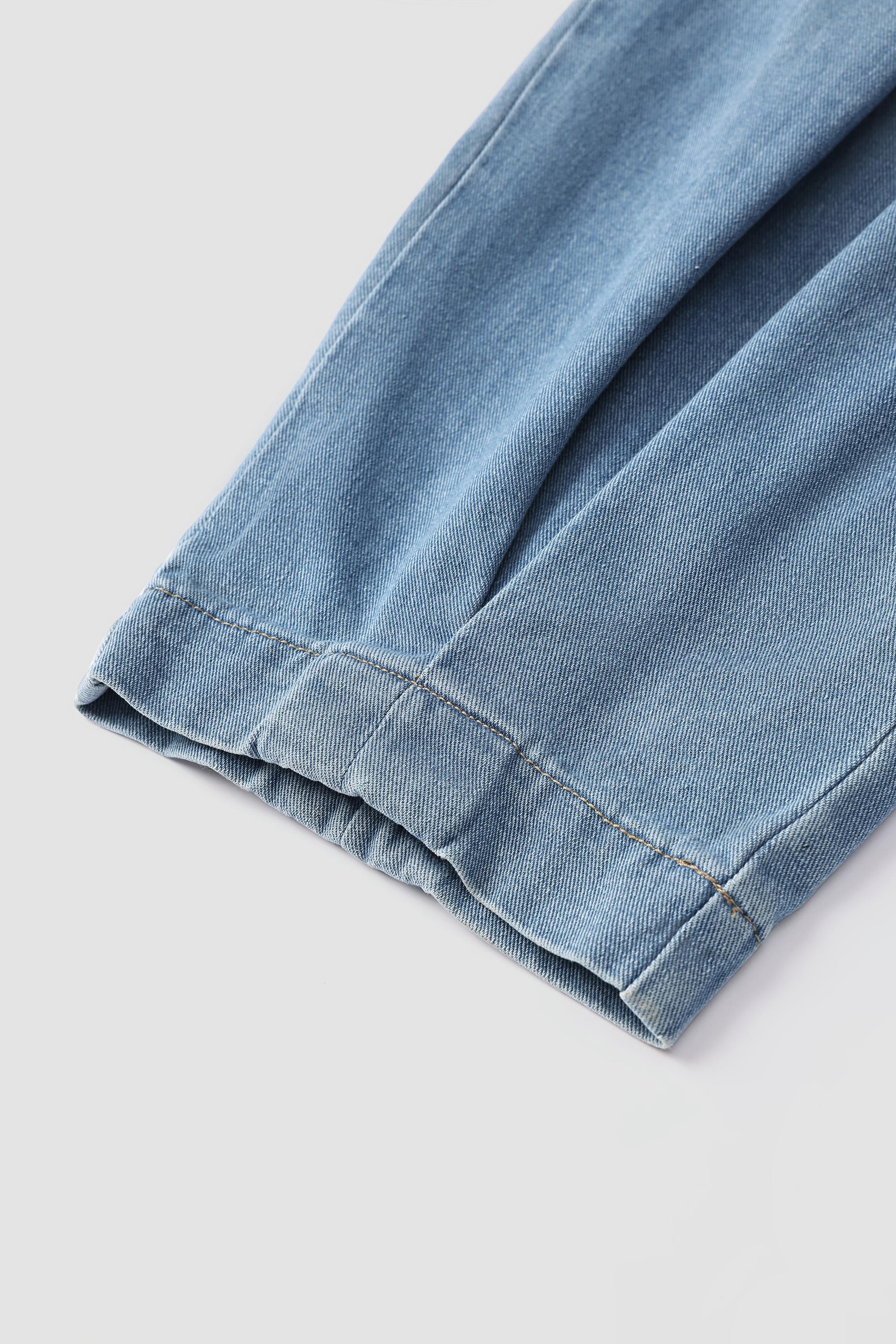 Elengatine Women's Elastic Waist Denim Pants &ndash; Relaxed Slouchy Wide-Leg Jeans, Soft Comfortable Baggy Fit for Casual Daily Wear, Lounge & Travel
