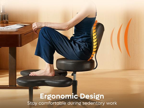 【Deal】Nost & Host Ergonomic Cross Legged Chair, 360° Swivel Meditation Chair with Wheels, Height Adjustable Seat for ADHD, Strong Lumbar Support, Chic Home Office Furniture 【Deal】Nost & Host Ergonomic Cross Legged Chair, 360° Swivel Meditation Chair with Wheels, Height Adjustable Seat for ADHD, Strong Lumbar Support, Chic Home Office Furniture