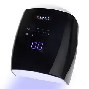 Cordless UV LED Nail Lamp, 66W Rechargeable Gel Nail lamp, Cordless UV Light for Gel Nails with Auto Sensor & 5 Timer for Home & Salon (Black)