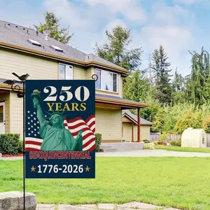 250 Years America Garden Flag,250th Anniversary USA Patriotic Double-Sided Banner,Statue of Liberty Design, 1776-2026 Semiquincentennial