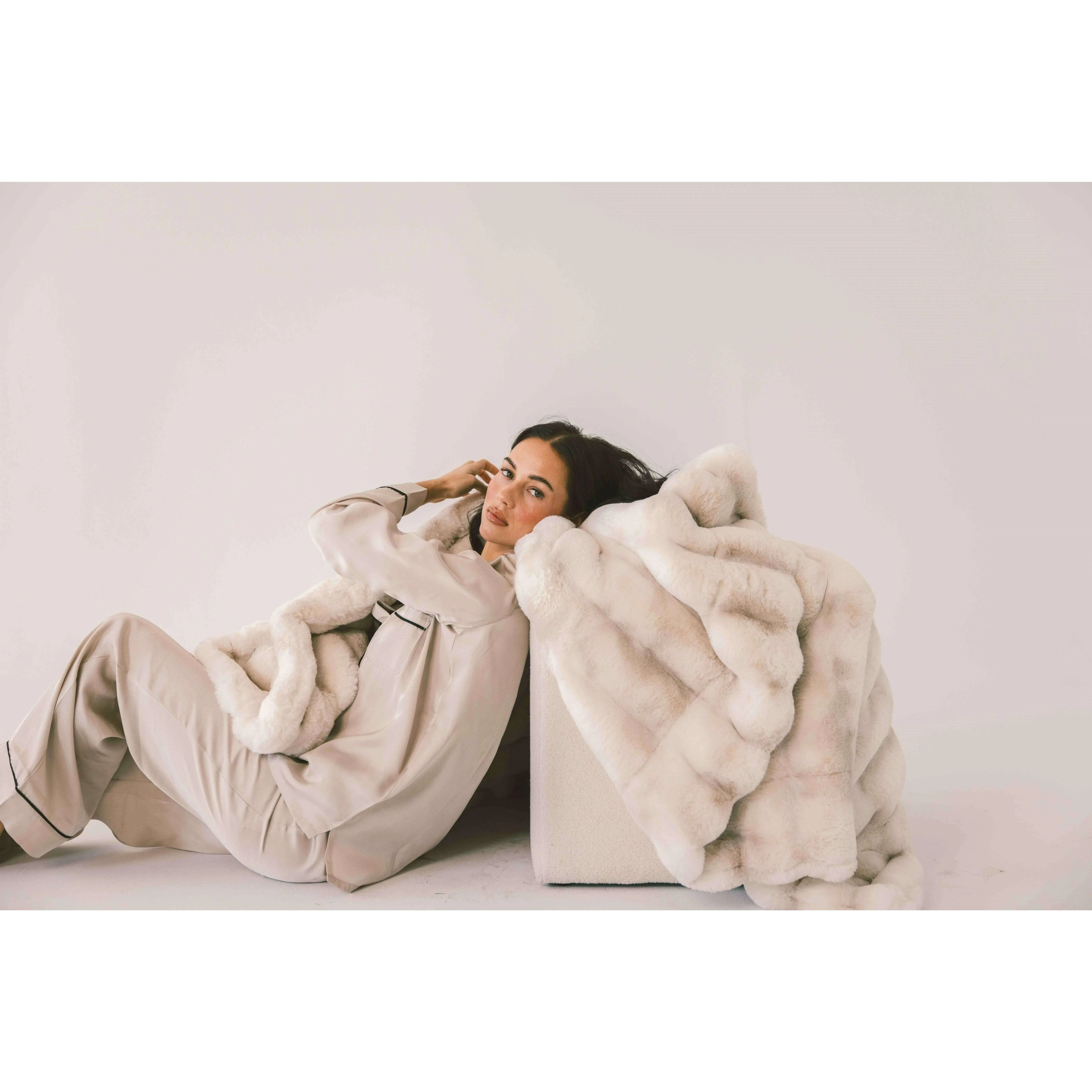 Minky Couture Ancient Scroll Ultra Plush Blanket - Cozy Days Long Threads Slightly Heavy Throw, Cozy Warm Soft Cloud Bedding for Infant, Home Use, One-Piece