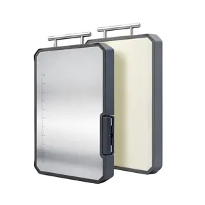 Pure Titanium Cutting Board for Kitchen - Dual Sided Design with protect the cutting tools ,Sharpener, Graduation Marks, and Grinding Area