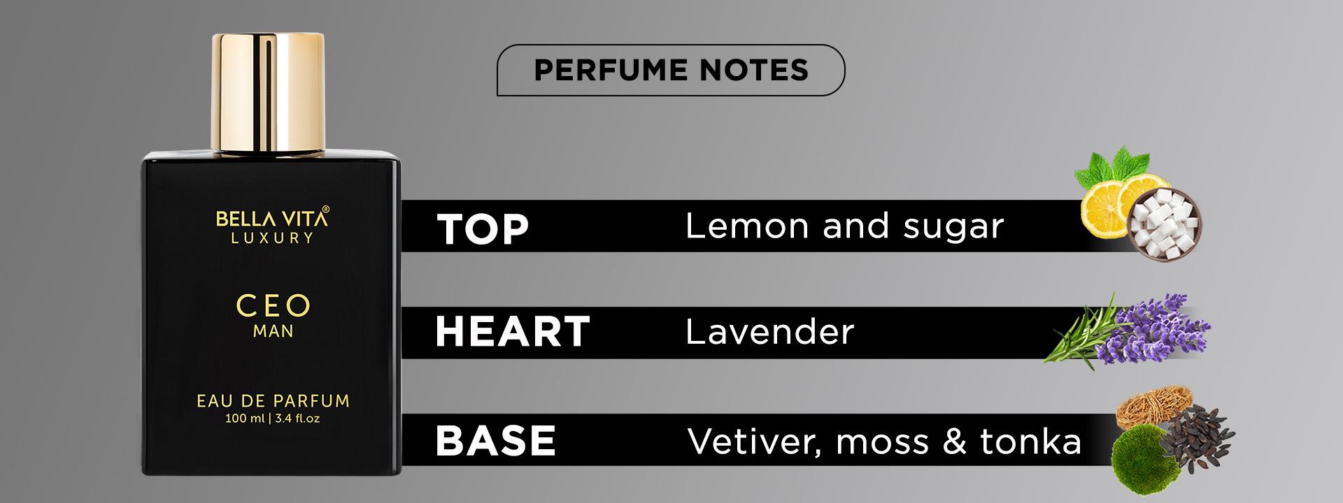 BellaVita Luxury's CEO Man Eau De Parfum 100ml (3.38 Fl.oz) | Lemon, Lavender, Tonka & Agarwood | Long Lasting Perfume for Men | Vegan Perfume | Perfect Gift for Men BellaVita Luxury's CEO Man Eau De Parfum 100ml (3.38 Fl.oz) | Lemon, Lavender, Tonka & Agarwood | Long Lasting Perfume for Men | Vegan Perfume | Perfect Gift for Men