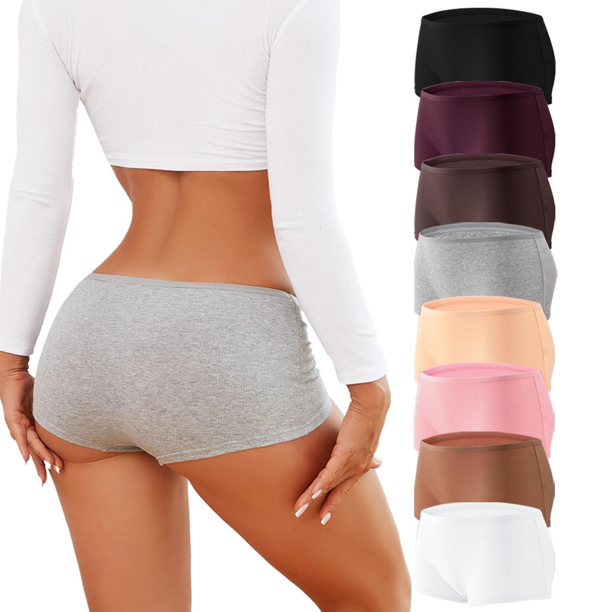 FINETOO Women’s 8-Pack Cotton Stretch Boyshort Panties – Full Coverage, Soft, Breathable Everyday Underwear,S-XL SpringStatements