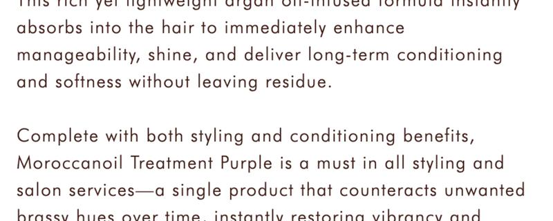 Moroccanoil Treatment Purple