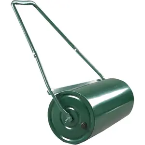 9.5 Gallon Tow-Behind Lawn Roller | Water/Sand Fillable Garden Drum with u-Shape Handle | Heavy Duty Soil Leveler for Seeding, Sod, and Turf Maintenance