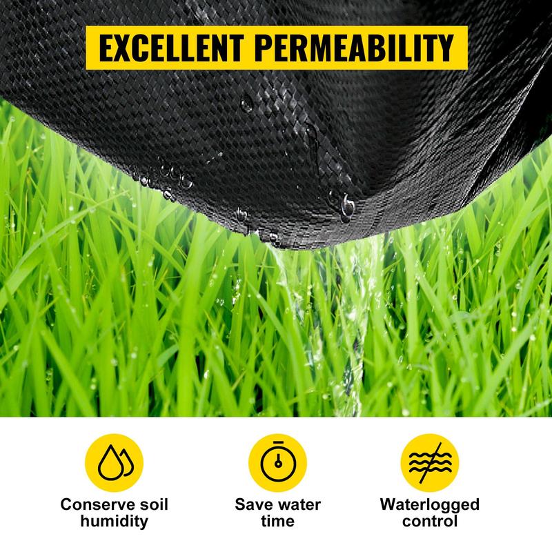 VEVOR 6FTx300FT Premium Weed Barrier Fabric Heavy Duty 3.2OZ, Woven Weed Control Fabric, High Permeability Good for Flower Bed, Geotextile Fabric for Underlayment, Polyethylene Ground Cover