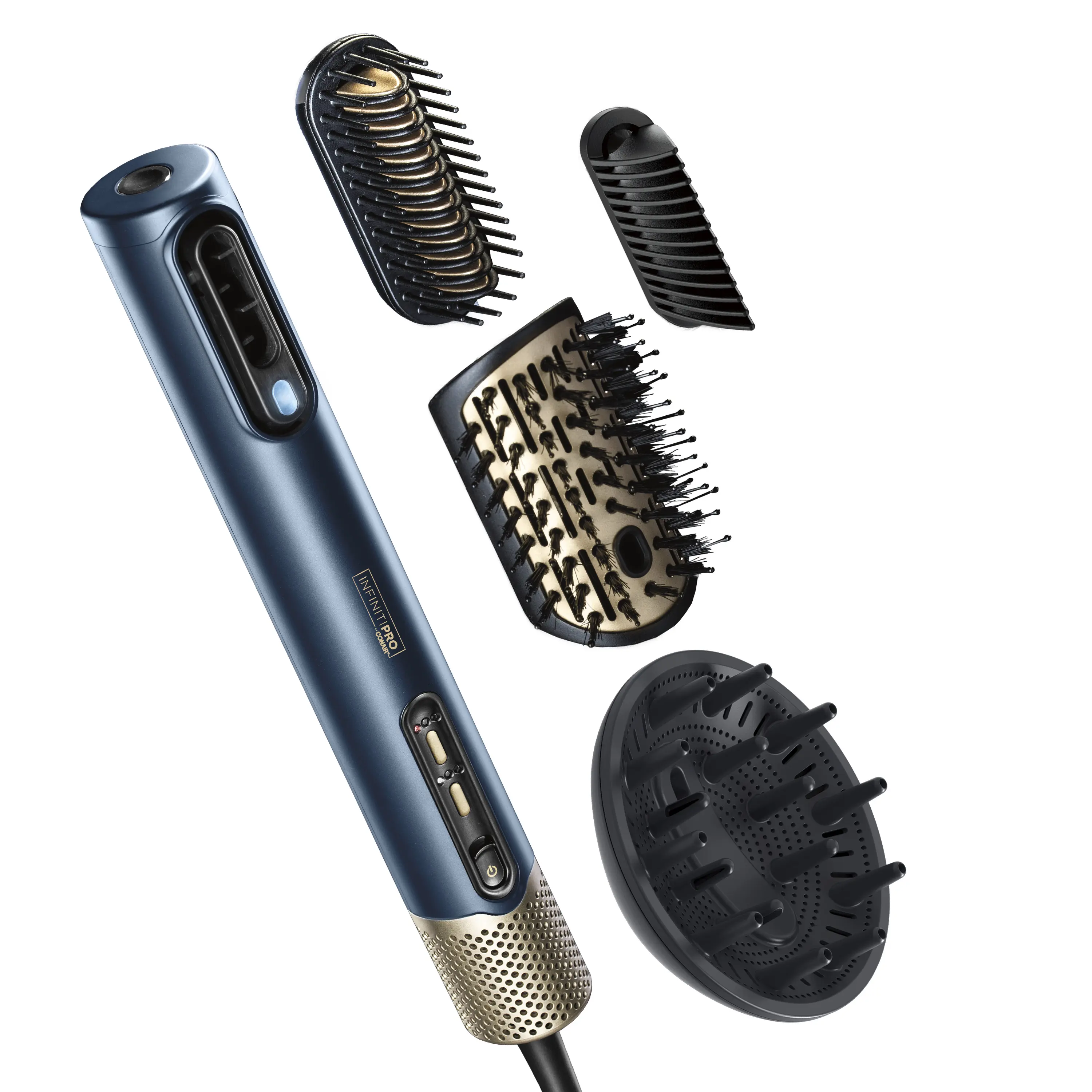 InfinitiPRO by Conair DigitalAIRE Drying Wand Multi-Styler - Blue - with Advanced Plasma Technology & Ultra-Care Mode Protection for Salon-Quality Results