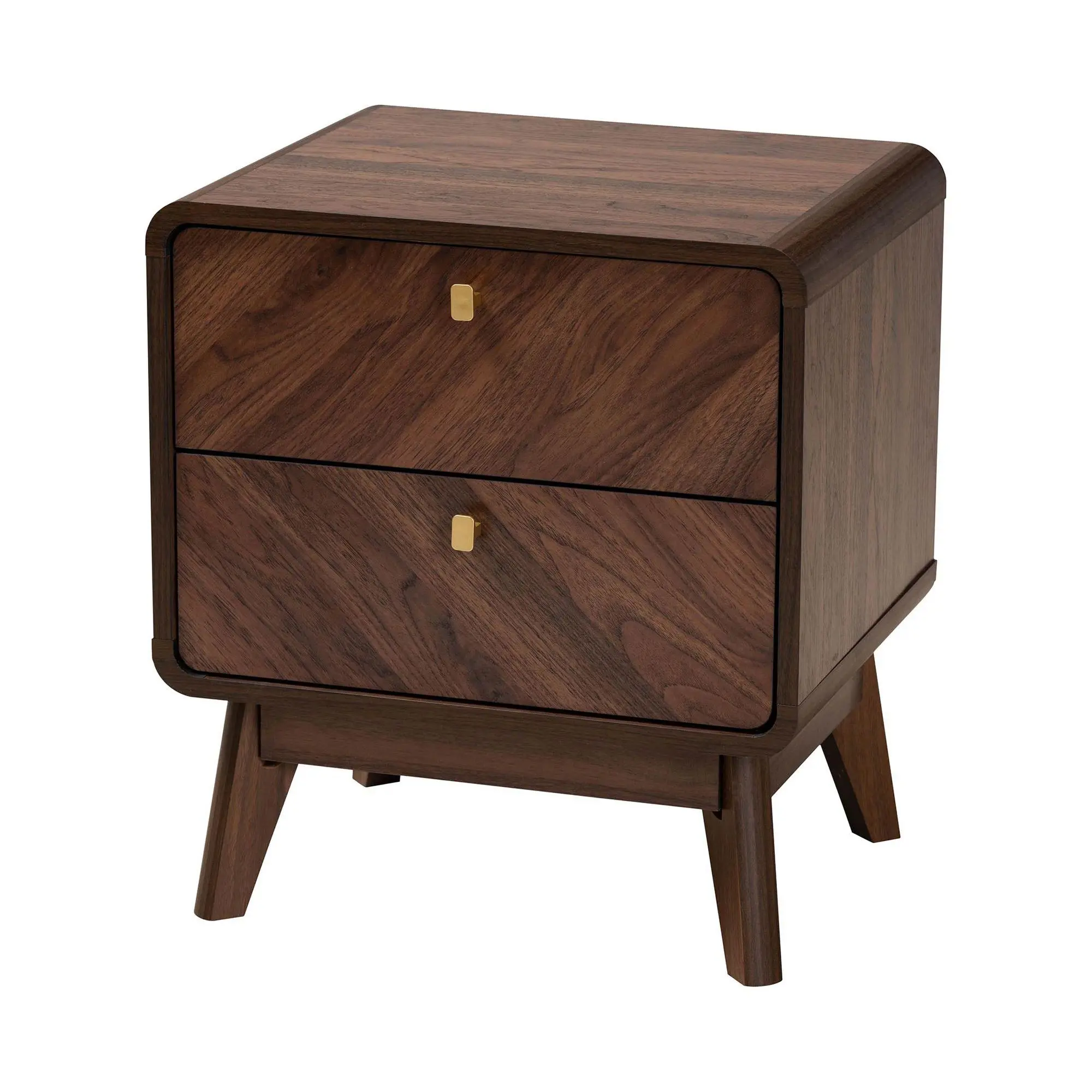 Baxton Studio Markell Walnut Brown Wood Nightstand