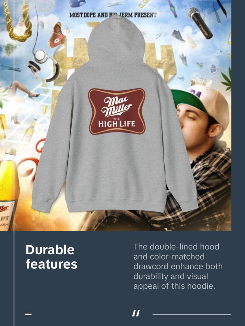 Mac Miller The High Life Front and Back Print Hoodie