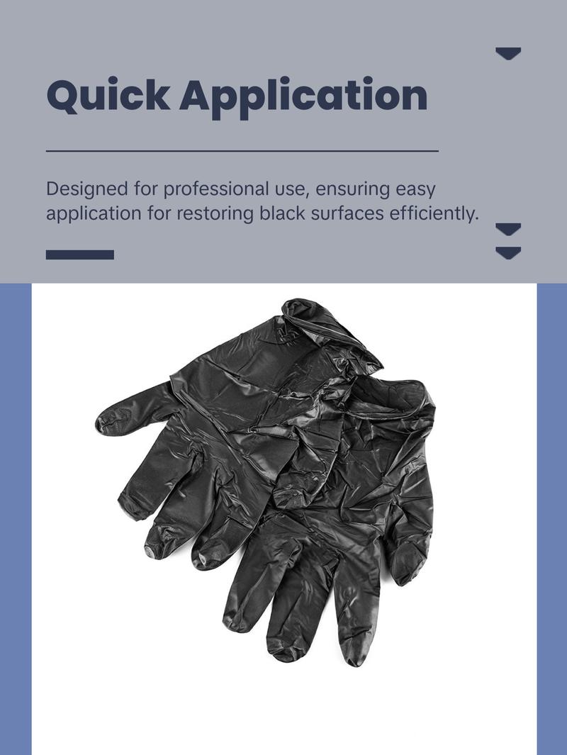 Solution Finish Full Installation Kit - Enriche, Condition, Protect; Black Plastic Trim Restorer (12oz) + 2 Microfiber Towels + Applicator Sponge + Gloves