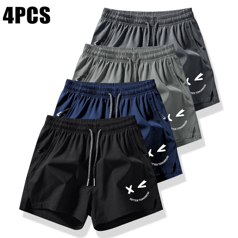 Men's shorts with drawstring waistband, made from lightweight polyester fabric, featuring pockets, perfect for beach or outdoor activities, everyday wear shorts | Drawstring Waist Shorts | Lightweight Shorts