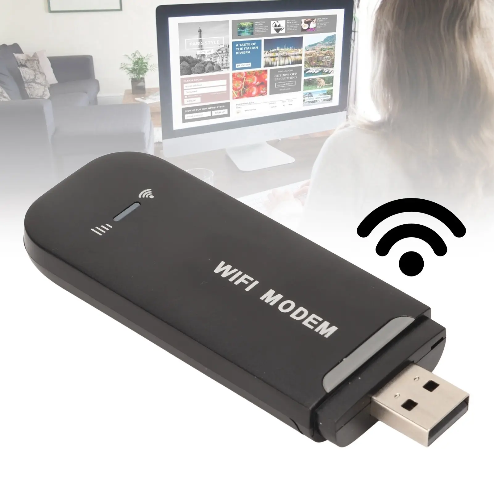 Black ABS 4G LTE Pocket WiFi Router - Portable Hot Spot WiFi, USB-Powered Portable Mifi Modem with WPA Security, B1/B3 Bands, Compact Design, Plug-and-Play, Micro SIM Support, Up to 10 Users, Stable Connection for Phones/PCs, Hot Spot Wifi Portable