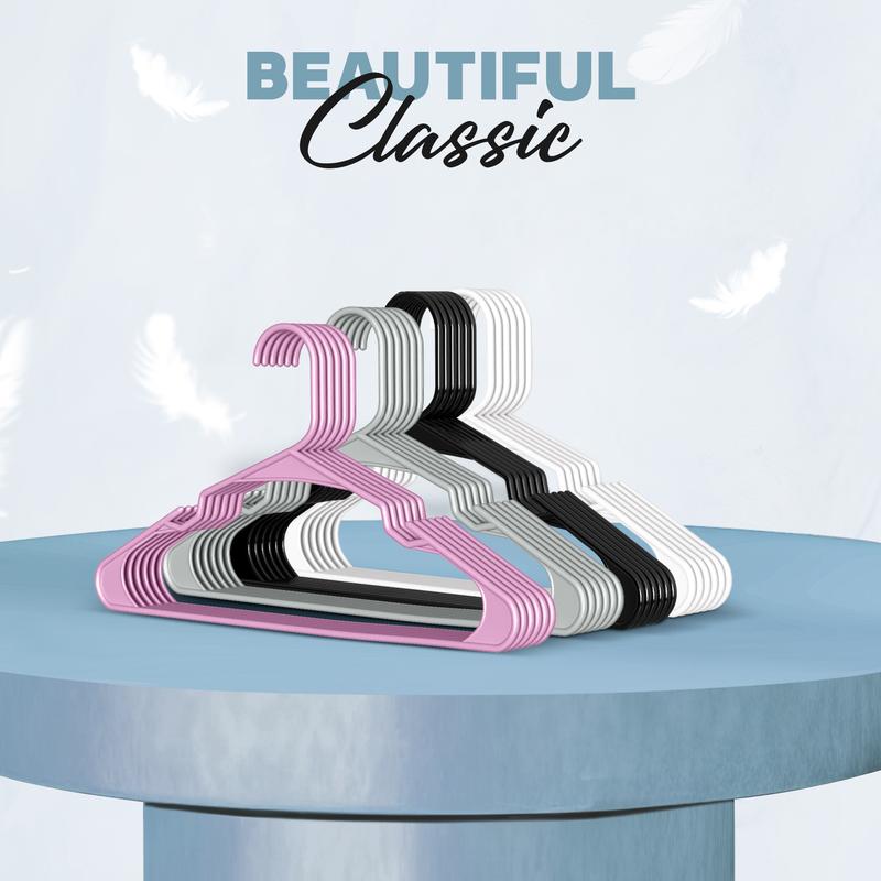 Utopia Home 50-Pack Space-Saving Plastic Hangers with Shoulder Hooks Durable & Versatile for Clothes Storage Hanging Organiser