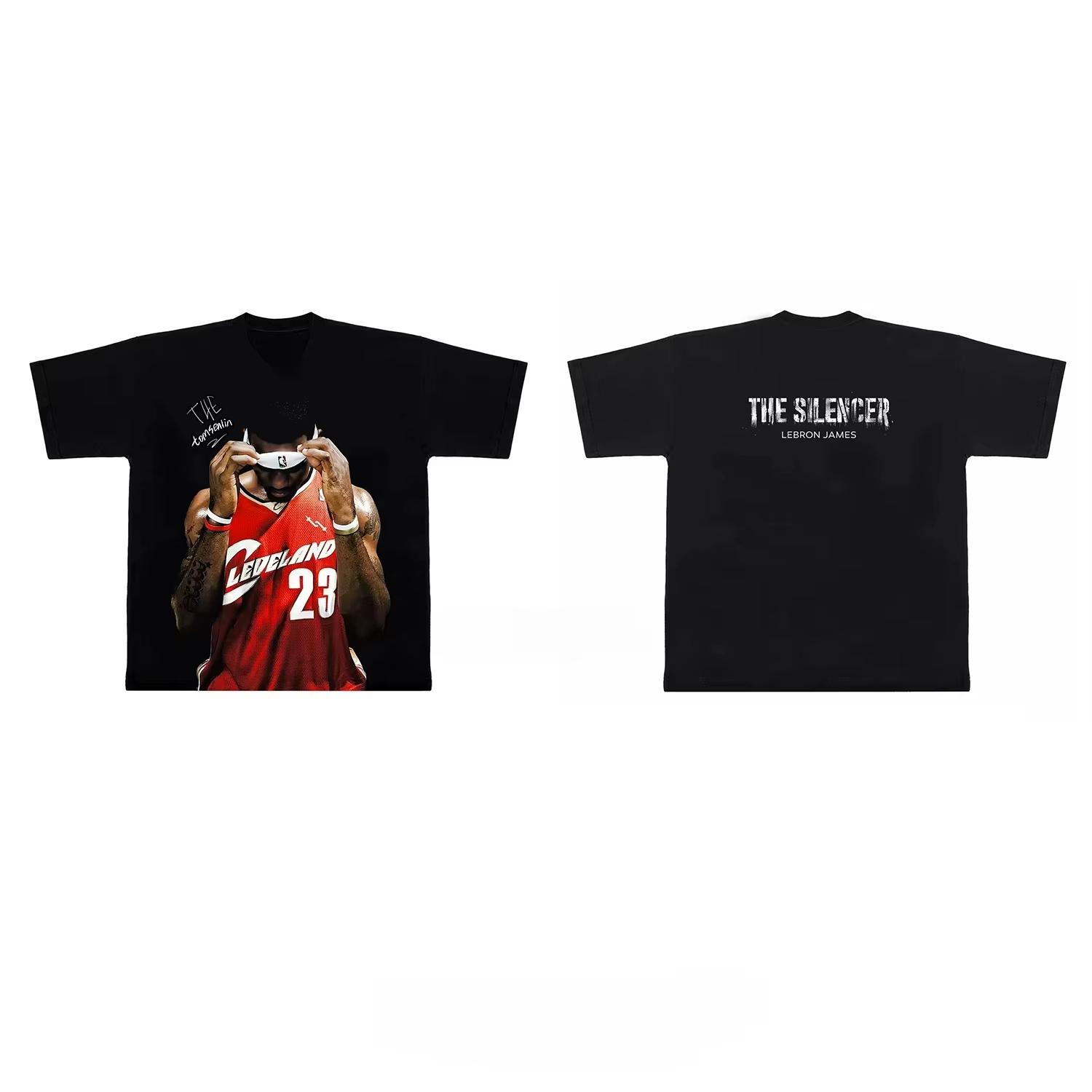 2026 New LeBron James Basketball Tee - Black Original American Streetwear Fit Comfortable Crewneck Short Sleeve