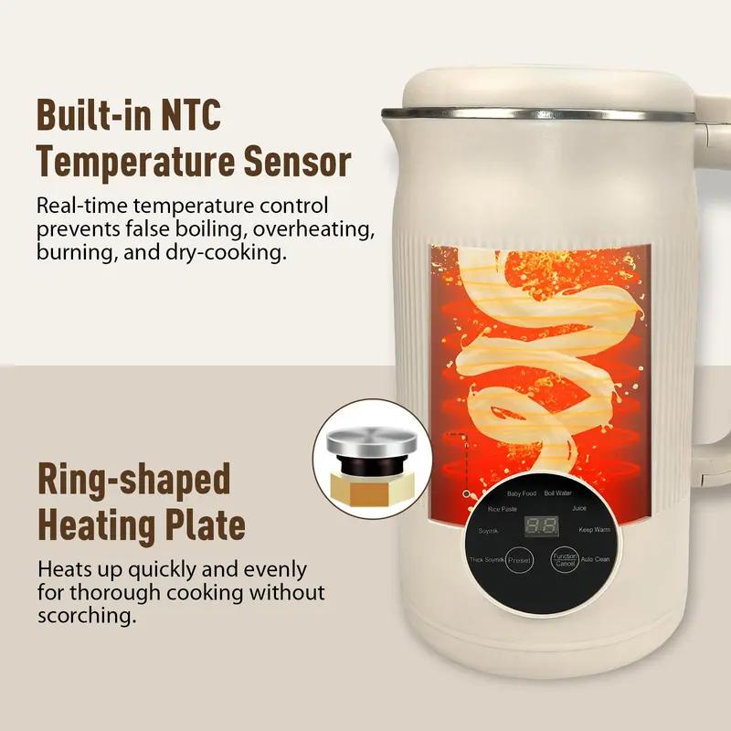 8-in-1 Multifunctional Nut Milk & Coffee Maker 32oz Auto Clean Delay Start Keep Warm Stainless Steel Black/White Kitchen Appliance Christmas Gift 8-in-1 Multifunctional Nut Milk & Coffee Maker 32oz Auto Clean Delay Start Keep Warm Stainless Steel Black/White Kitchen Appliance Christmas Gift