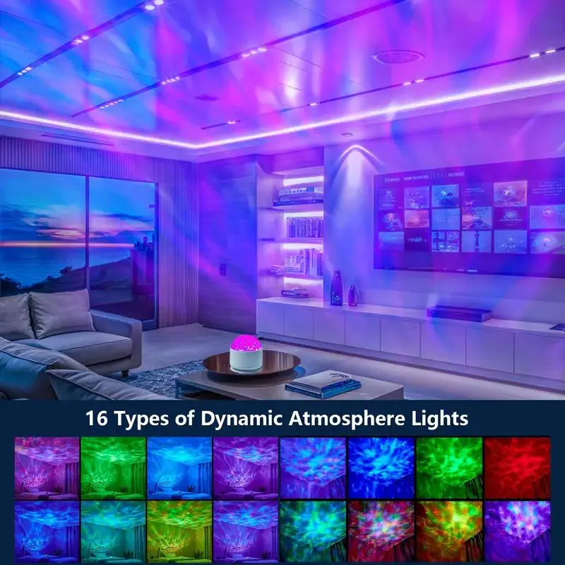 2026 New Upgrade] 2-in-1 Ocean Wave Projector & Shower Light - 16