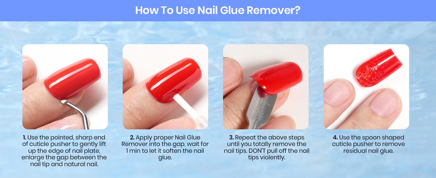 Beetles Fast Drying Nail Glue Remover, Glue for False Nails, Press on Nails Glue Remover Manicure Cosmetic Clean Flawless Fall Nail Halloween Nail Black Friday Winter Nail Christmas Gift