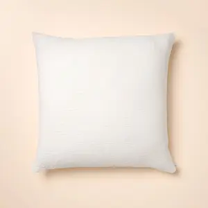 26"x26" Gauze Stitch Pin Dot Euro Throw Pillow Cover Sour Cream - Hearth & Hand with Magnolia 26"x26" Gauze Stitch Pin Dot Euro Throw Pillow Cover Sour Cream - Hearth & Hand with Magnolia