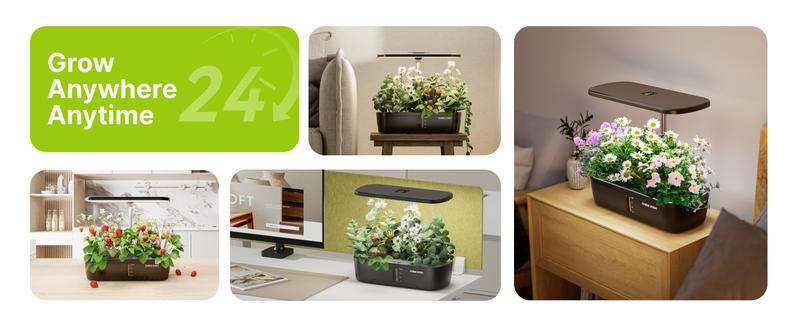 SUNCOZE Hydroponics Growing System Kit 12 Pods, Indoor herb Garden with 20W LED Grow Light, Visible Water Tank with Pump, 2.2"-12.4" Adjustable Height Indoor Gardening System, Gardening Gifts