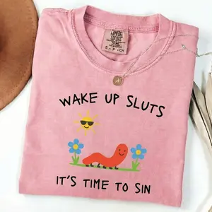 Comfort Colors Wake Up TShirt Funny Animal Shirt Meme Graphic Tee Sarcastic TShirt Cursed Tshirt Unhinged Humor Top Viral TShirt