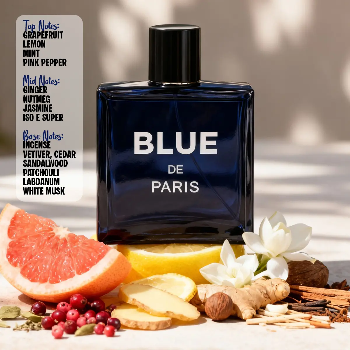 Blue the Paris Perfume for Men 100ml 3.4fl.oz. Eau de Parfum