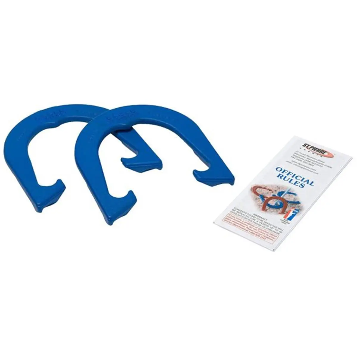 St Pierre Sports Eagle Tournament Horseshoe Set - 4-Piece Forged Steel Heavyweight Horseshoes with 1 in. Hooks, Larger Tips for Controlled Swing, Smooth Inside Curve, Ideal for Serious Players & Leagues, Better Control, More Consistency