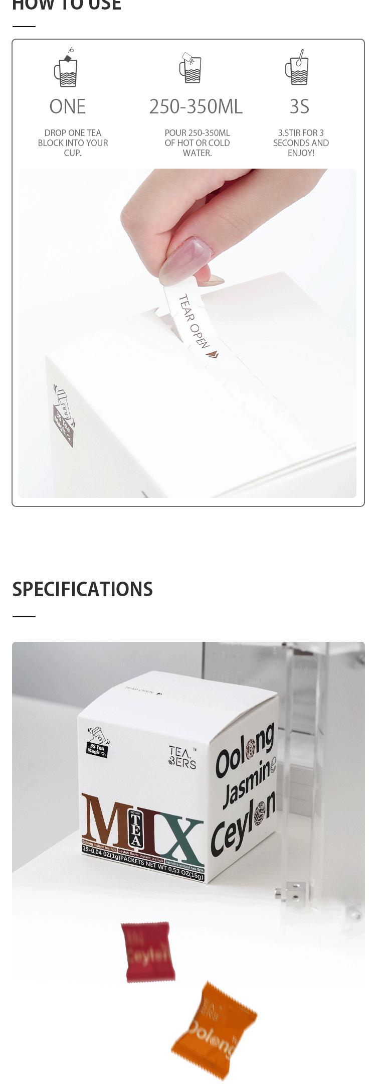 Teabers 15g Mixed Tea Cubes Freeze-Dried Instant Ceylon Oolong Jasmine Tea-0 Sugar 0 Fat 0 Calories Premium Healthy Beverage Herbal Zen Green Matcha Black Teabers 15g Mixed Tea Cubes Freeze-Dried Instant Ceylon Oolong Jasmine Tea-0 Sugar 0 Fat 0 Calories Premium Healthy Beverage Herbal Zen Green Matcha Black