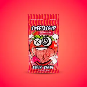 Sweet & Strawberry Sour Belts Candy – Chewy Strawberry Sour Laces