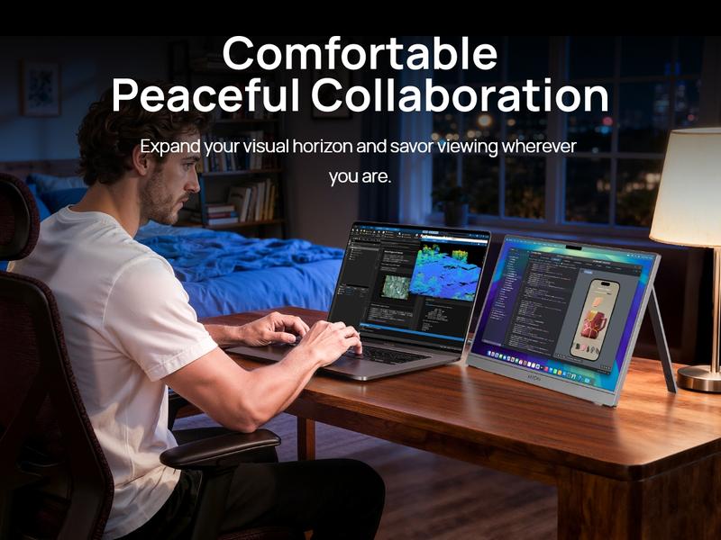ARZOPA Portable Monitor 16.1"/17.3" FHD 1080P 60Hz/144Hz Laptop Screen Extender for PC Mac Xbox Switch PS5 iPhone IPS Display Computer Display HDR External Screen Game Workfromhome