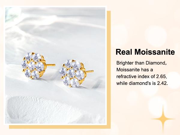 Delzzad 18k Gold-Plated Flower Stud Earrings D Color VVS Synthetic Moissanite Stud Earrings Screw Back/Butterfly Back S925 Studs Birthday Anniversary Mother's Day Christmas Gifts for Men Women Studearrings Delzzad 18k Gold-Plated Flower Stud Earrings D Color VVS Synthetic Moissanite Stud Earrings Screw Back/Butterfly Back S925 Studs Birthday Anniversary Mother's Day Christmas Gifts for Men Women Studearrings