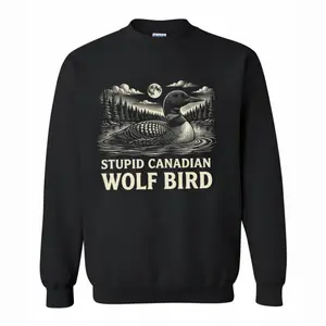 Stupid Canadian Wolf Bird Shirt, Sarcastic Animal Graphic Tee LGBT Gift Hoodie, Tshirt, Sweatshirt