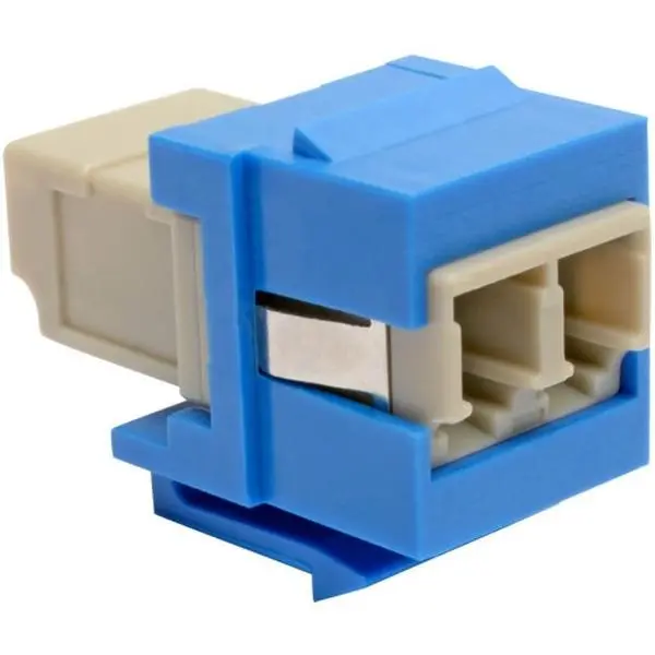 Tripp Lite N455-000-BL-KJ Duplex Multimode Fiber Coupler Keystone Jack LC to LC, 2 x LC Female Network Connector - Blue