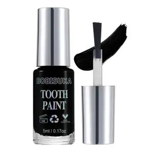BOBISUKA Black Tooth Paint, Professional Black Out Teeth Makeup Solution - Safe, Quick Dry & Realistic, Perfect for Cosplay, Halloween Makeup, Theater, and Special Effects (5 ml)
