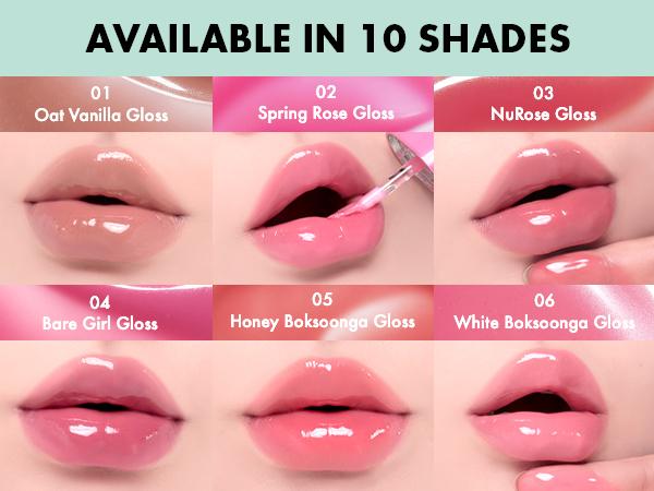 [AMUSE Seoul Official] Jel-Fit Tinted Lip Gloss | 10 Shades, High-Shine, Lipstain, Plumping, Ultra-Glossy Finish, Peptides & Cica PDRN