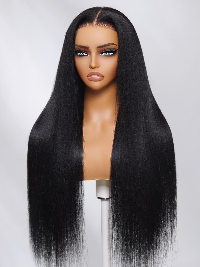 【Zero Slip】UNice All Day Secure Glueless Yaki Straight Wig Pre-cut 7x5 HD Lace Closure Human Hair Wigs with Drawstring Narural Hairline Beginners Friendly Put On and Go TikTokShopHolidayHaul SpringStatements