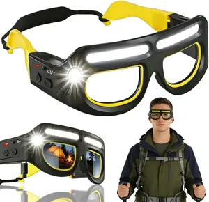 USB Rechargeable Headlamp High Lumen Flashlight, Multifunctional Glasses Light with Multi-Level Light Adjustment & Long Battery Life, Compact Portable Headlamp for Fishing Cycling Camping Night Running, Christmas Birthday New Year Gift Outdoor Light