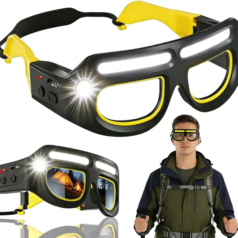 USB Rechargeable High Lumen LED Headlamp - High Power Flashlights, Bright LED Torch, Multilevel Dimming, Long Battery Life, Compact Portable ABS Outdoor Lighting, Comfortable to Wear, Ideal for Night Running, Camping Holiday Gift