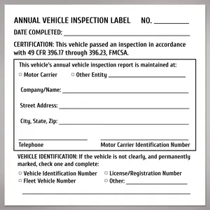 Avery Annual Vehicle Inspection Label Stickers, Waterproof, UV Resistant, Preprinted, Handwrite Only, 4" x 4", 100 Stickers