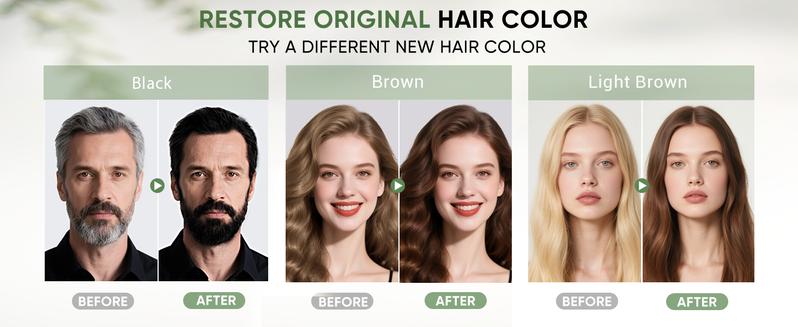 FARNDU Hair Dye 3-in-1 Shampoo Haircare, Cover Gray Hairs, 10 Mins Hair Coloring, Plant Extracts, Long Lasting, Mild, Moisture (400 mL)