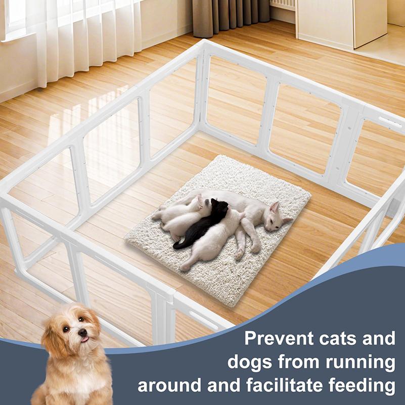 Acrylic Dog Pen,Clear Dog Play Pen for Puppy Cat Rabbit Ferret Transparent Easy Assemble Whelping Crate Kennel Cage Enclosure Sturdy & Easy Cleaning Suitable for Small Pets Acrylic Dog Pen,Clear Dog Play Pen for Puppy Cat Rabbit Ferret Transparent Easy Assemble Whelping Crate Kennel Cage Enclosure Sturdy & Easy Cleaning Suitable for Small Pets