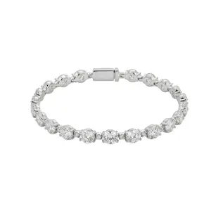 Luxem Lace Star CZ Bracelet Micro Pave Sparkling Luxury Elegant Jewelry Gift for Women Statement Fashion Bracelet